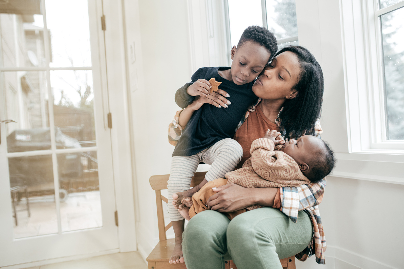 Mom and little kids